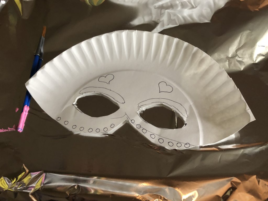 Paper Plate Mask Craft For Kids - The Peaceful Nest