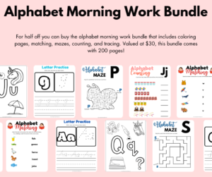 alphabet morning work bundle