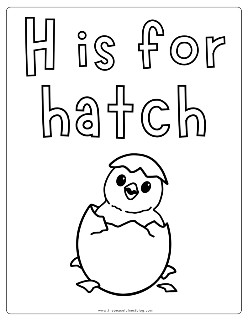 letter h coloring page