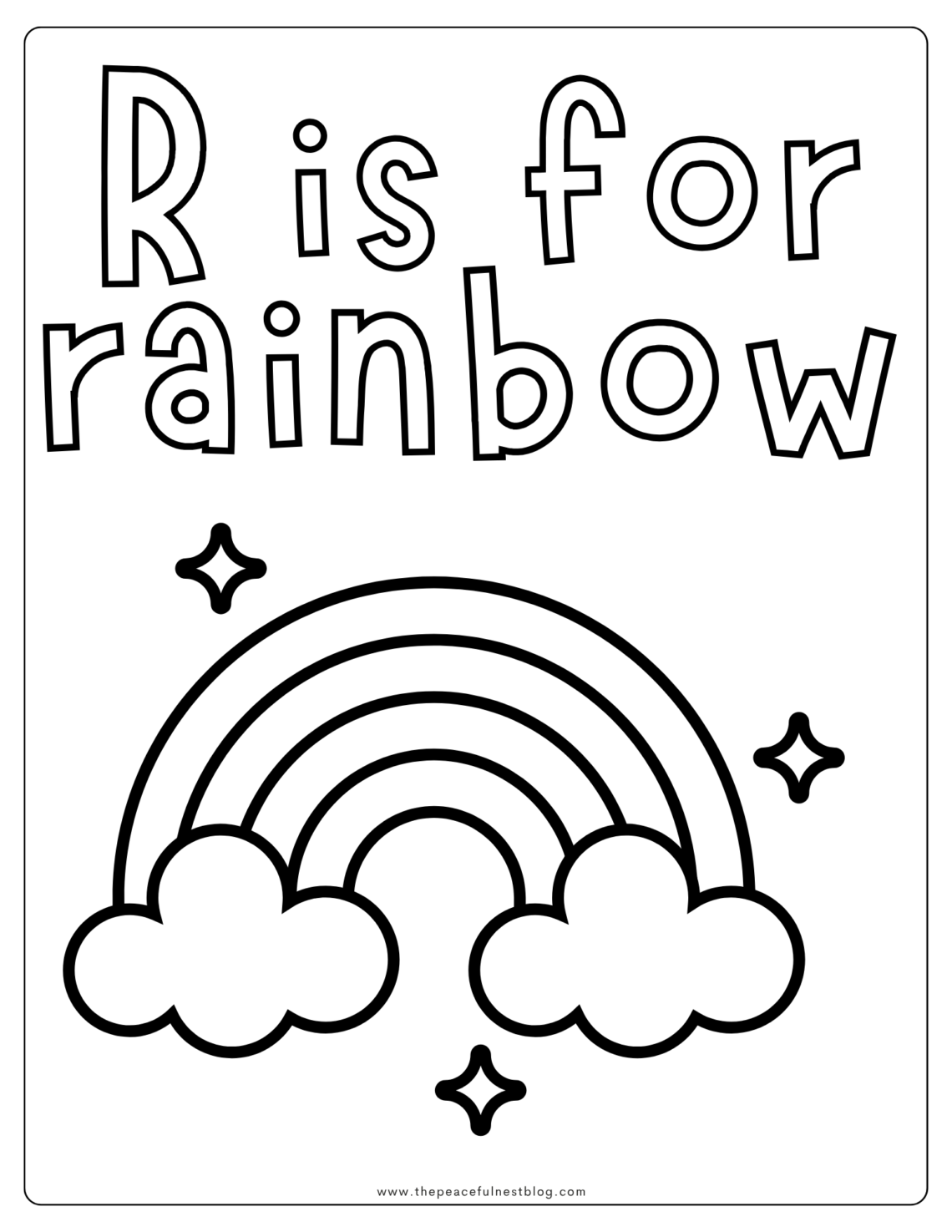 letter r coloring page